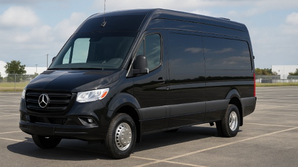 Exterior of Charter Bus Company Avondale's 14 Passenger Sprinter Limousine in Avondale