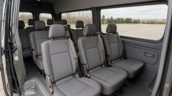 Interior of Charter Bus Company Surprise's 18 Passenger Minibus in Surprise