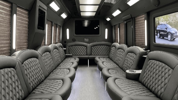 Interior of Charter Bus Company Tempe's 25 Passenger Party Bus in Tempe