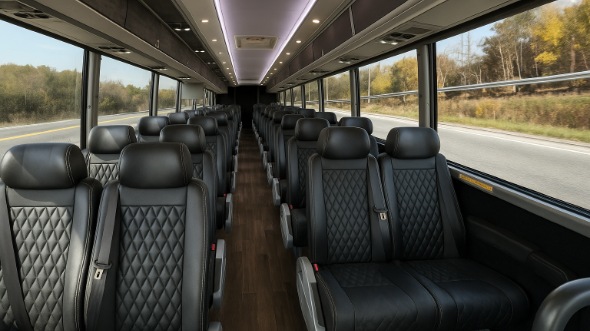 Interior of Charter Bus Company Surprise's 30 Passenger Minibus in Surprise