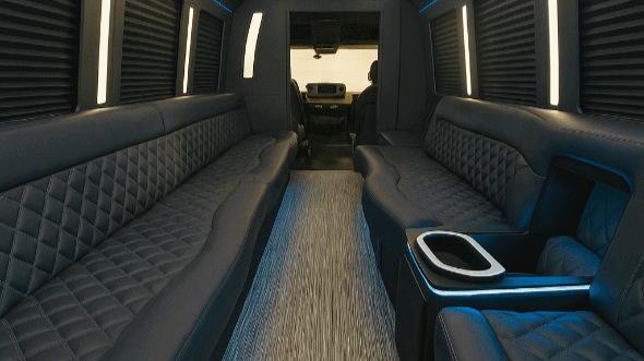 Interior of Charter Bus Company Tempe's 30 Passenger Party Bus in Tempe