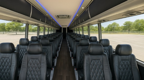 Interior of Charter Bus Company Surprise's 40 Passenger Charter Bus in Surprise