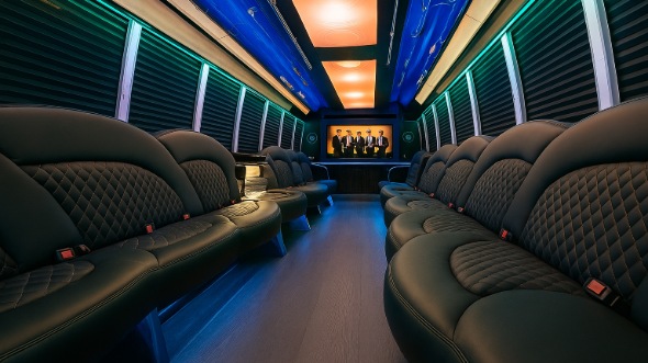 Interior of Charter Bus Company Buckeye's 40 Passenger Party Bus in Buckeye
