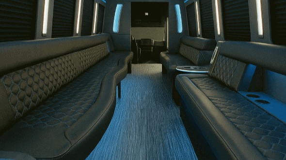 Interior of Charter Bus Company Chandler's 40 Passenger Party Bus in Chandler
