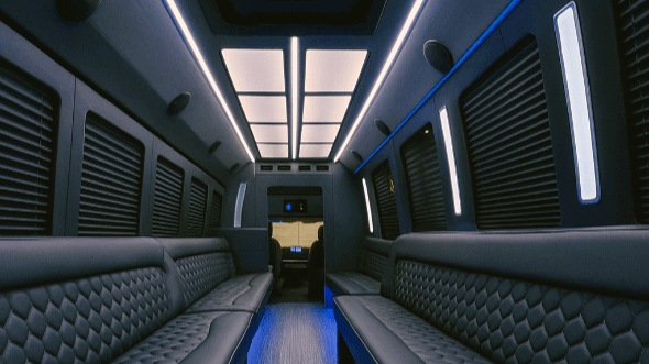 Interior of Charter Bus Company Tempe's 40 Passenger Party Bus in Tempe