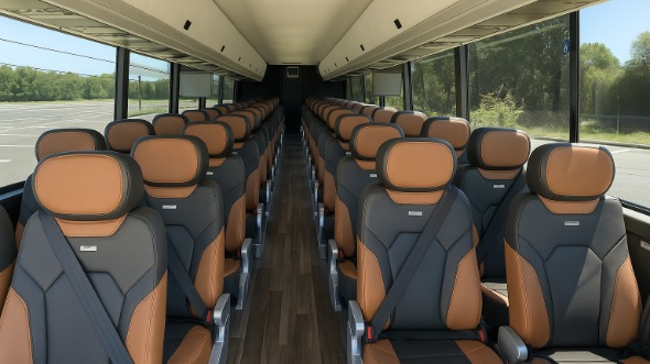 Interior of Charter Bus Company Surprise's 46 Passenger Charter Bus in Surprise