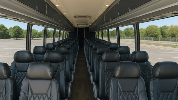 Interior of Charter Bus Company Surprise's 51 Passenger Charter Bus in Surprise