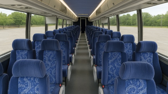 Interior of Charter Bus Company Surprise's 54 Passenger Charter Bus in Surprise