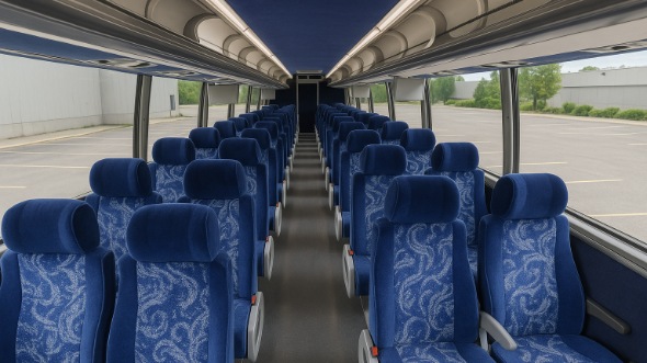 Interior of Charter Bus Company Surprise's 56 Passenger Charter Bus in Surprise
