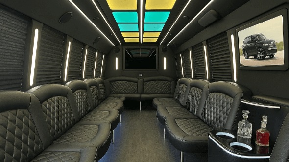 surprise 40 passenger party bus interior